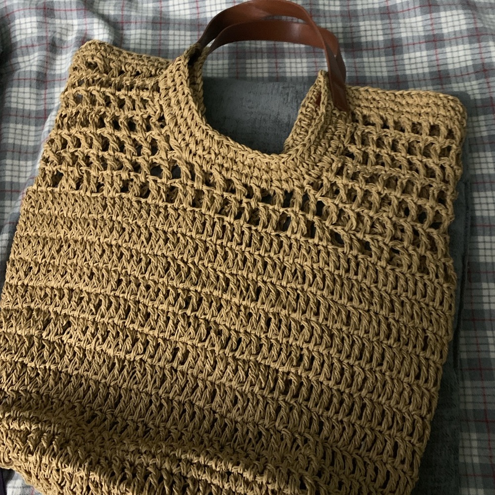 Banana Republic Paper Straw Shopper Tote